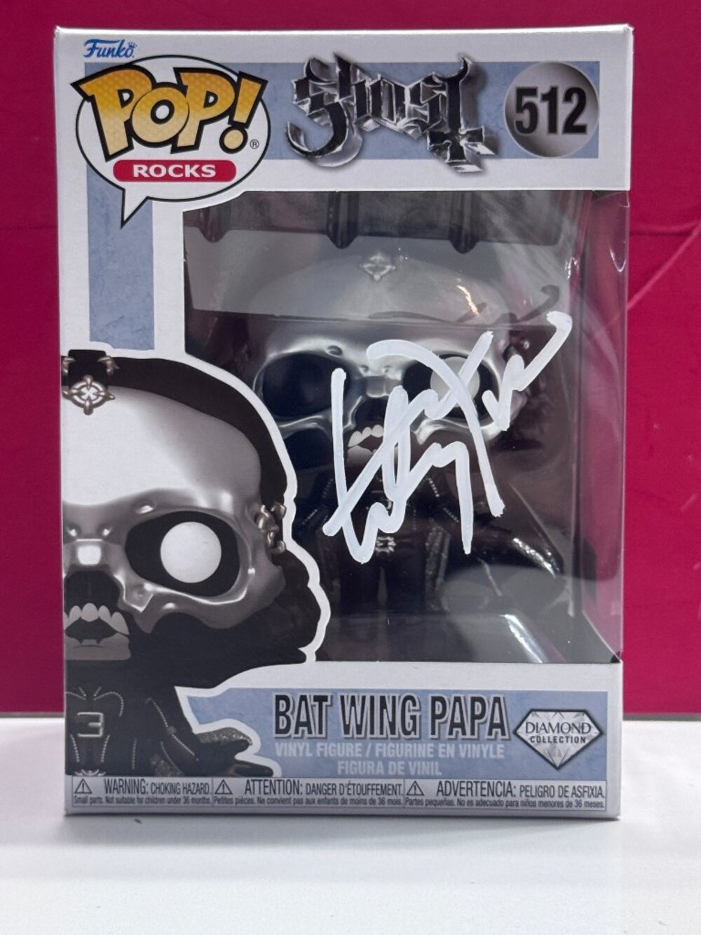 FUNKO POP Ghost BAT WING PAPA #512 Signed by Tobias Forge COA AUTHENTIC